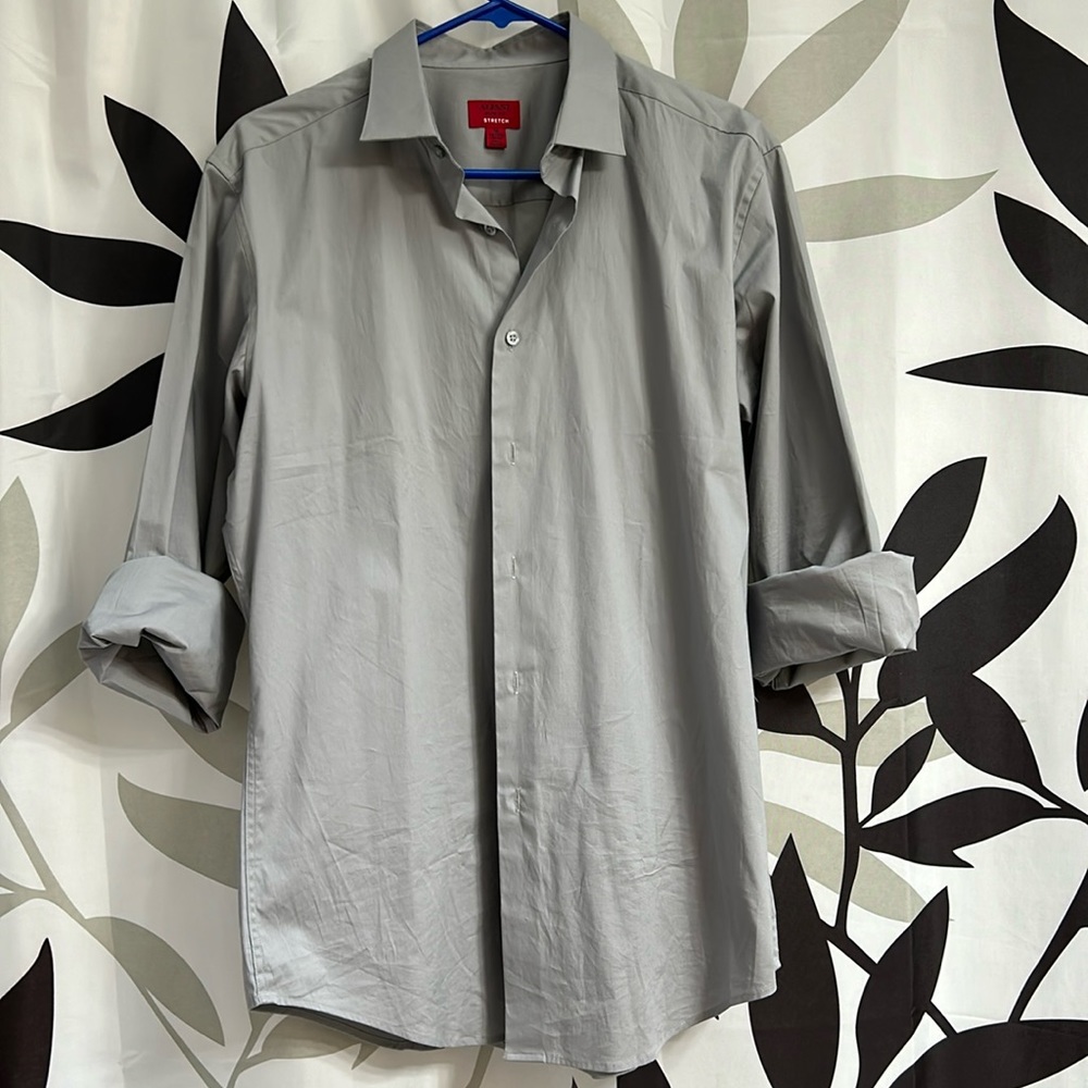 Alfani fitted slim fit button up dress shirt